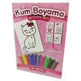 Kumbo Kum Boyama Fiyonklu Kedi Kum Boyama Aktivite Seti