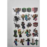KuMiK Minecraft Alex, Blaze, Ender Dragon, Enderman, Steve Geçici Dövme