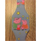 Kumik Pig Dijital Işıklı Çocuk Saati - 0315 Gri