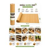 kumkumticaret Bambu Mat 70x45 cm Çok Amaçlı Dolap İçi Çekmece Raf Düzenleyici Doğal Kaydırmaz Mat