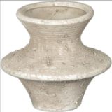 Kumlu Taş Rengi Seramik Minik Saksı Vazo, 11x13 cm, Bahçe ve Çiçek Bitkiler için, 1 Adet