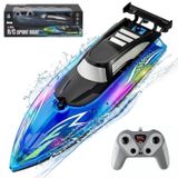 Kumoyu RC Sport Boat 2.4 GHz Uzaktan Kumandalı Sürat Teknesi Mavi