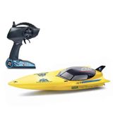 Kumoyu Seawing Cruel Uzaktan Kumandalı Sürat Teknesi, 74 cm, 15 km/s, 2.4 GHz, USB Şarjlı, 7.4V Li-ion Batarya, Sarı, RC Yarış Botu