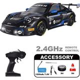 Kumoyu Uzaktan Kumandalı Drift Yarış Arabası 91602P-2-1:12 Ölçek, 4WD Dört Çeker, 30 Km/s Hız, 2.4 Ghz Işıklı Rc Drift Aracı Siyah Mavi - Çok Renkli