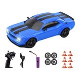 Kumoyu Uzaktan Kumandalı Işıklı Drift Arabası - Challenger Serisi, 4WD 2.4GHz Yüksek Hızlı Yarış Arabası, Mavi