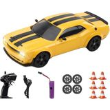 Kumoyu Uzaktan Kumandalı Işıklı Drift Arabası - Challenger Serisi, 4WD 2.4ghz Yüksek Hızlı Yarış Arabası, Sarı - Çok Renkli