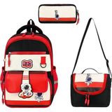 KumOziShop Astronot Baskılı Ortopedik Ultra Lüx Okul Çantası Termal Beslenme ve Kalemlik - Çok Renkli-KR1