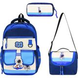 KumOziShop Astronot Baskılı Ortopedik Ultra Lüx Okul Çantası Termal Beslenme ve Kalemlik - Çok Renkli