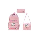 KumOziShop Hello Kitty Baskılı Ortopedik Su Geçirmez Ultra Lüx Okul Çantası Termal Beslenme ve Kalemlik