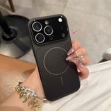 KumOziShop iPhone 14/15 Plus Uyumlu Magsafe Özellikli 17 Görünümlü Kamera Korumalı ''ag Glass'' Premium Kılıf - Siyah