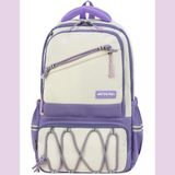 KumOziShop Ortopedik Ultra Lüx Büyük Boy (45*32*25 Cm) Su Geçirmez Laptop Bölmeli Sırt Çantası - 32 x 25 cm - Mor