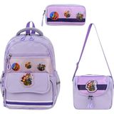 KumOziShop Paw Patrol Baskılı Ortopedik Su Geçirmez Ultra Lüx Okul Çantası Termal Beslenme ve Kalemlik - Çok Renkli