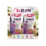 kumPATİ Doğal Çam Pelet Kedi Kumu 2 x 20 Litre %100 Katkısız Doğal Ürün Yüksek Emilimli Tozsuz Doğa Dostu