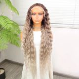 Kumral Beyaz Platin Ombre Ve Röfleli Fiber Sen Tül Peruk