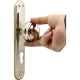 Kumru Aynalı Niken Kapı Tokmağı Topuzu Kolu Metal Tokmak Yale - 1 Adet