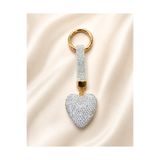 Kumru Studio Kalpli Taşlı Luxury Çanta Charmı – Gümüş Kristal Bag Charm