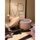 Kum's Design Dekoratif Kapaklı Kase Mum - Pembe