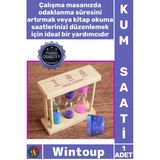 #Kumsaati Dekoratif Cam Modern Ofis Masaüstü Aksesuar Retro Estetik Şık Ahşap Tasarım 3'Lü Kum Saati