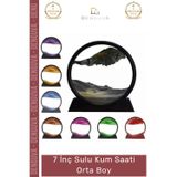 #Kumsaati Dekoratif Masaüstü Ofis Hediyesi Sahra Çölü Tasarım 7 İnç 18X12 Sulu Kum Saati Orta Boy