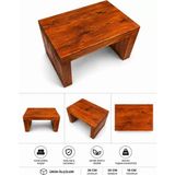 Kumsal Concept Masif Çam Ağacı Mini Tabure - Doğal Ahşap Çocuk Basamağı Banyo Mutfak Sehpası - Belirtilmemiş