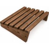 Kumsal Concept Masif Çam Ahşap Ayak Dinlendirme Standı - Ergonomik Masa Altı Ayak Yükseltici 45X35 cm - Ceviz