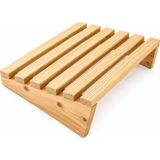 Kumsal Concept Masif Çam Ahşap Ayak Dinlendirme Standı - Ergonomik Masa Altı Ayak Yükseltici 45X35 cm
