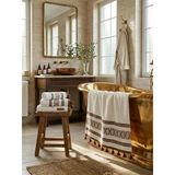 Kumsal Jakarlı Banyo Havlusu 90X140 Cm Bej