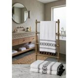 Kumsal Jakarlı Banyo Havlusu 90X140 Cm Siyah