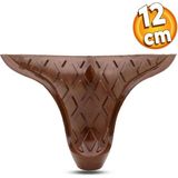 Kumsal Lüks Mobilya Kanepe Sehpa Puf Koltuk Ayağı 12 Cm Kahverengi Ahşap Desenli Baza Ayakları