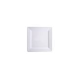 Kumsal Mutfak PL.S22 Kare Plastik Tabak 22 cm PS Beyaz (10 adet)