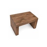 Kumsalcollection Masif Çam Ağacı Mini Tabure - Doğal Ahşap Çocuk Basamağı Banyo Mutfak Sehpası
