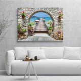 Kumsalda İskele Kanvas Tablo 70x100 8694512380280