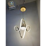 Kumsar Aydınlatma Badem Tek top 3 Renk ışık özellikli led avize LED Avize Modeli Oturma odası - mutfak - çocuk odası - küçük oda ( Gold Renk Kasa modeli avize ) - Sarı