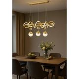Kumsar Aydınlatma Luna 60X40 Ledli Lüks Gold 3 Kelebek Toplu Sarkıt Avize - Krom