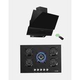 Kumtel Ankastre 2 Li Woklu Set (835 Kumandalı Davlumbaz+ Ko 50 Woklu Cam Ocak)