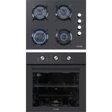 Kumtel Antrasit 2'li Ankastre Cam Set ((Mt) + Ko-40TAHDF)