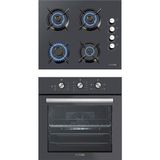 Kumtel B66-SF2(MT) - KO-40TAHDF Antrasit 2'li Cam Ankastre Set