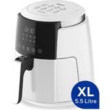 Kumtel Beyaz Xl Digital Fastfryer 5.5 lt Kapasiteli Yağsız Fritöz Otomatik Kapanma Özelliği ile Haf-02