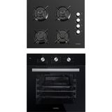 Kumtel Black Crystal Dual 2'li Ankastre Set A6SF2 MT Siyah Fırın ve 40TAHDF Siyah Ocak A+ Enerji Sınıfı