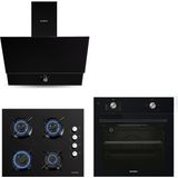 Kumtel Black Still Button 3'lü Ankastre Set - Siyah