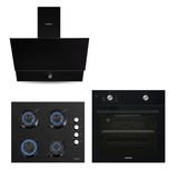 Kumtel Black Still Button Ankastre Set