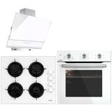 Kumtel Delux DA6 835 - KO 40TAHDF - A6SF2 Beyaz 3'lü Ankastre Set