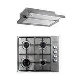 Kumtel Inox 2'li Setüstü Ankastre Set (Ocak-Aspiratör)