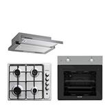 Kumtel Inox Aspiratörlü Ankastre Set Gri
