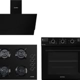 Kumtel Italian Design Plus Cam Ankastre Set - Siyah