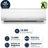 Kumtel Matsu KMSAC-18 18.000 BTU A++ Inverter Duvar Tipi Split Klima (Montaj Dahil)