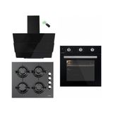 Kumtel mt Siyah Cam 3lü Ankastre Set (KO-835 + 40 TAHDF + A6SF2 (DDT))