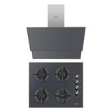 Kumtel Plus 2'li Antrasit(Gri) Ankastre Set (Ocak-Davlumbaz)