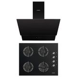 Kumtel Plus 2'li Siyah Ankastre Set (Ocak-Davlumbaz)