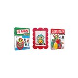 Kumtoys Taş Boyama + Çocuklar Için Etamin Sanatı + Cam Vitray 3'lü Set